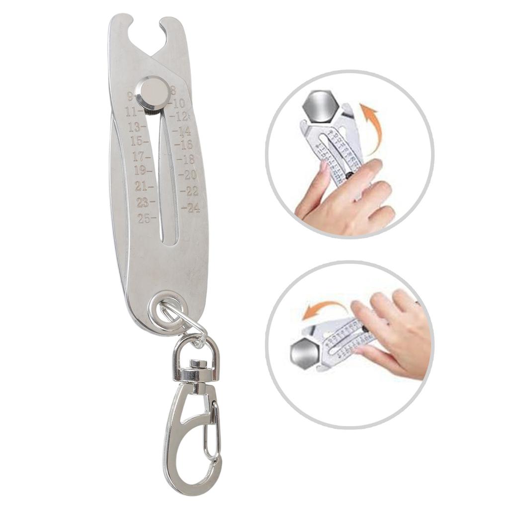 2Pcs Thread Size Checker Keychain Nut and Bolt Thread Gauge Identifier Verification Tool for Fast & Accurate Measurement