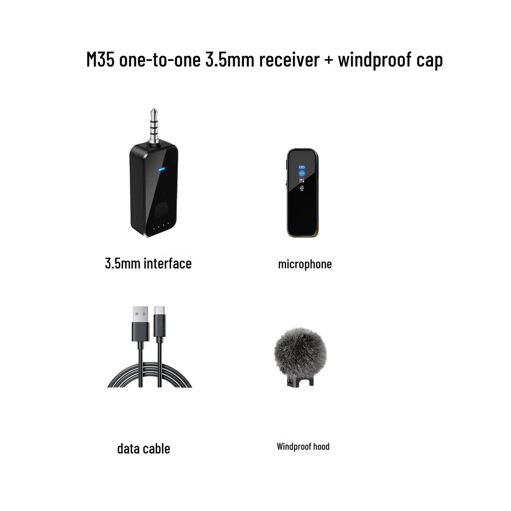 M3 Wireless Collar Clip Microphone with Charging Case, Dual Storage, Noise Reduction, for Mobile Live Broadcasts.