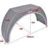 Guardabarros trasero con parte superior plana para rueda trasera única 260x840x1480 DOMAR - D3710-B DK3110
