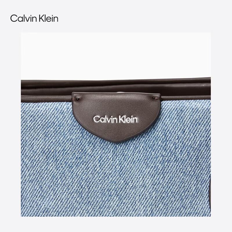 Calvin Klein Women's Monogram Denim Boston Shoulder Bag
