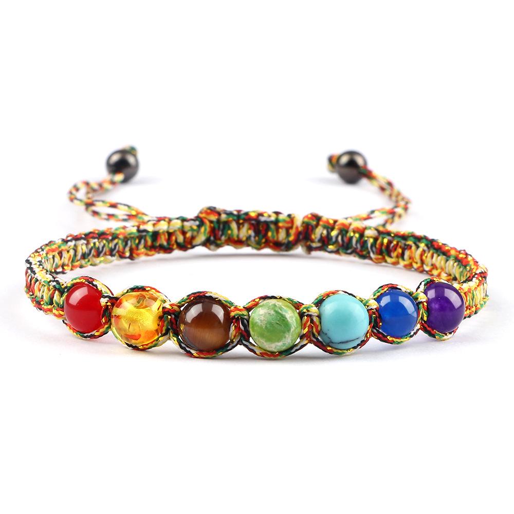 Handmade Seven-Color Yoga Energy Bead Bracelet