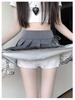 Women's High Waist Black Pleated Mini Skirt - Autumn/Spring