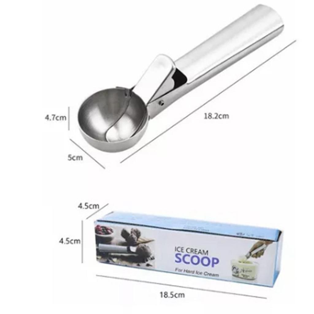 Ice Cream Scoop Stainless Steel Cookie Scoop Multifunctional Manual Portable Ice Cream Scooper for