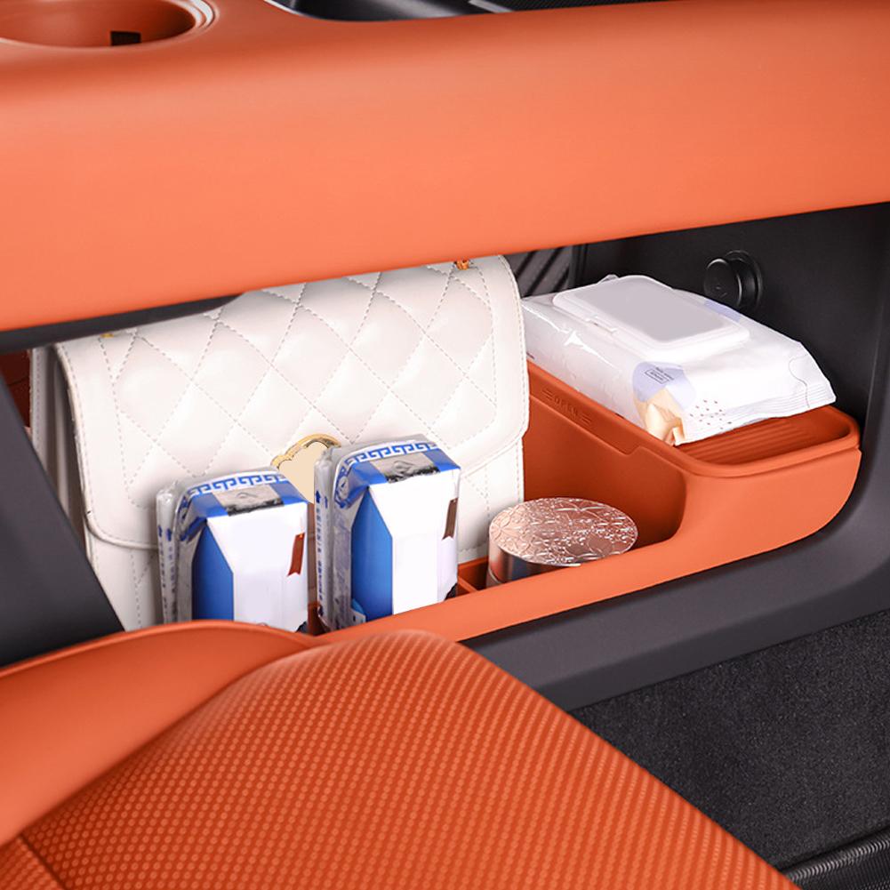 Double Layer Storage Box Under Center Console High Quality Silicone Car Interior Decoration Mordern Modification For LIxian K1C2