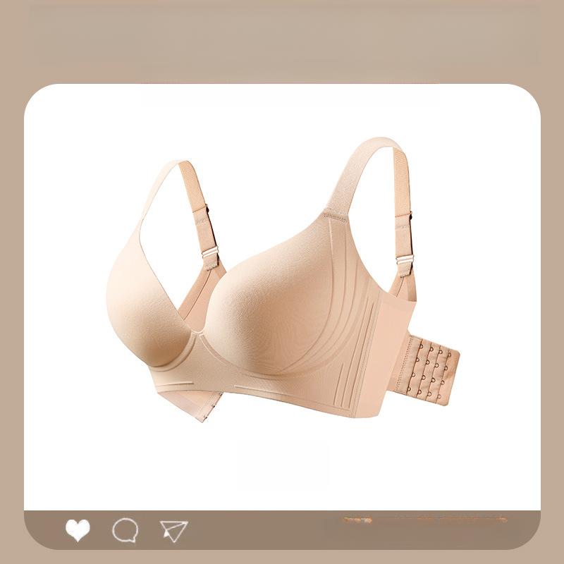 

Plus-size Lingerie Women s Lift and Shrink Secondary Breasts Compact Bra Thin Bra Push Up Bra 44/100E бежевый