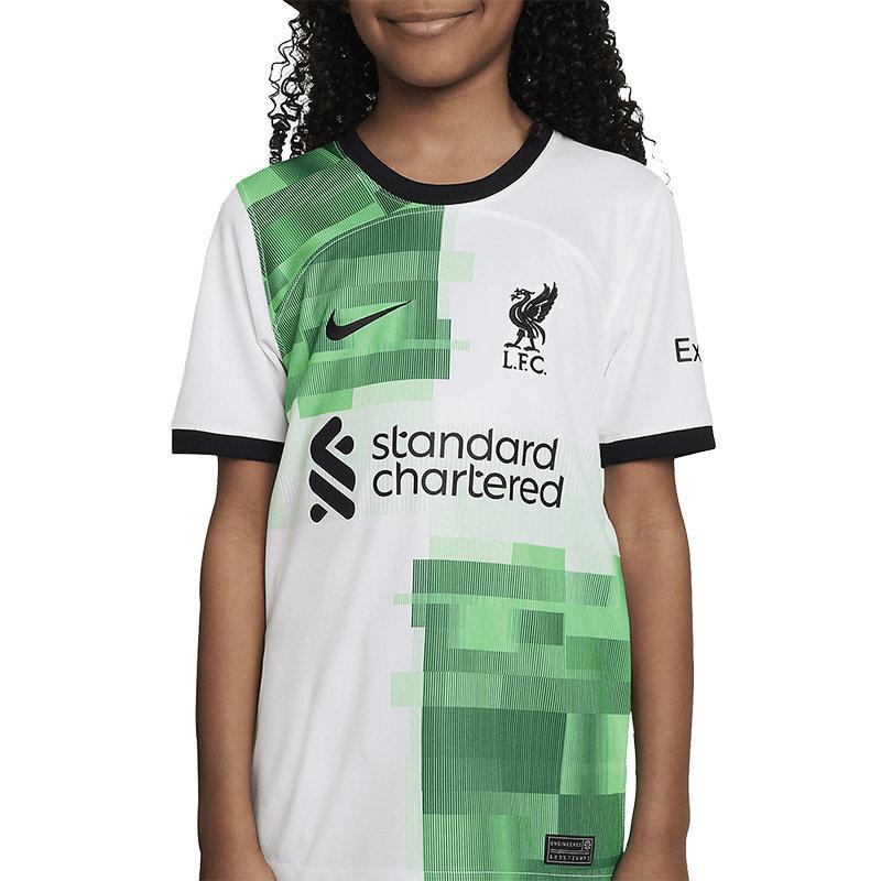 

Nike T-shirt Liverpool 23/25 Season Away Fans Version Logo Embroidered Mosaic Color-blocking Short-sleeved Football Jersey White Children s Style S