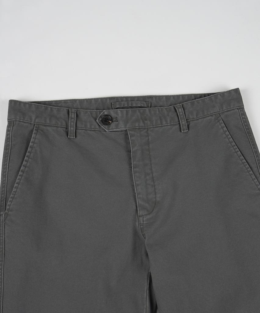 BIRBANTE Garment-Washed Spandex Chino Pants - Gray