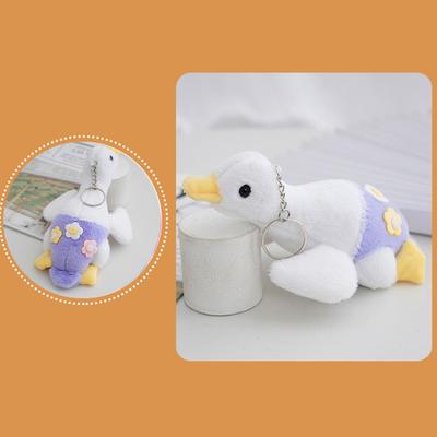 Carino Fiore Oca Peluche Morbido Peluche Kawaii Piccola Bambola Animale Cartone Animato Borsa Portachiavi Ciondoli Per Bambini Ragazze Regali Di Natale