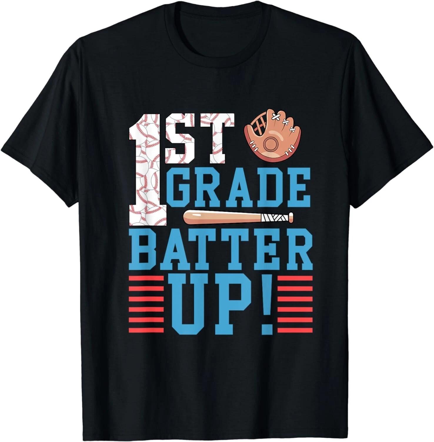 1st Grade Back To School 1st Grade Batter Up Baseball Gift Unisex T-Shirt S
