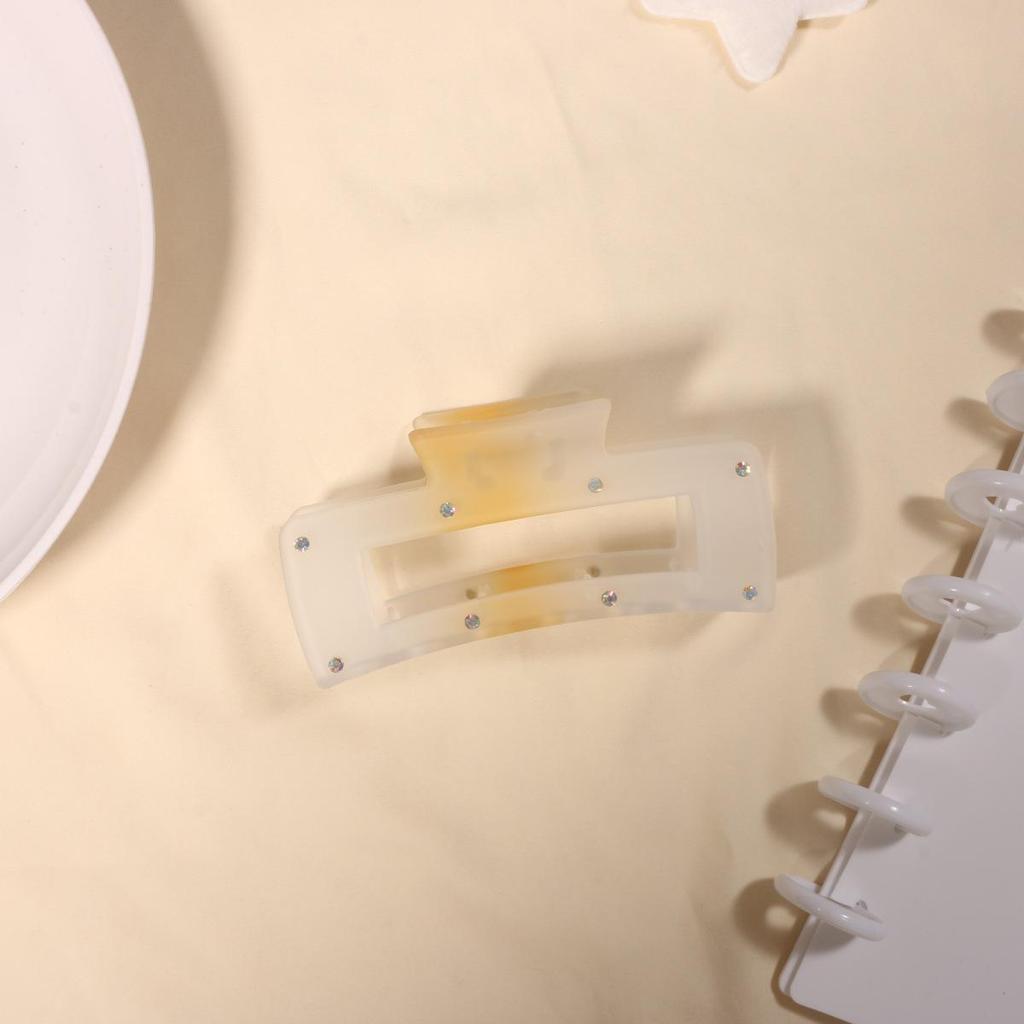 Verlaufende Mattierte Quadratische Jelly Haarspange - Damen Haaraccessoire