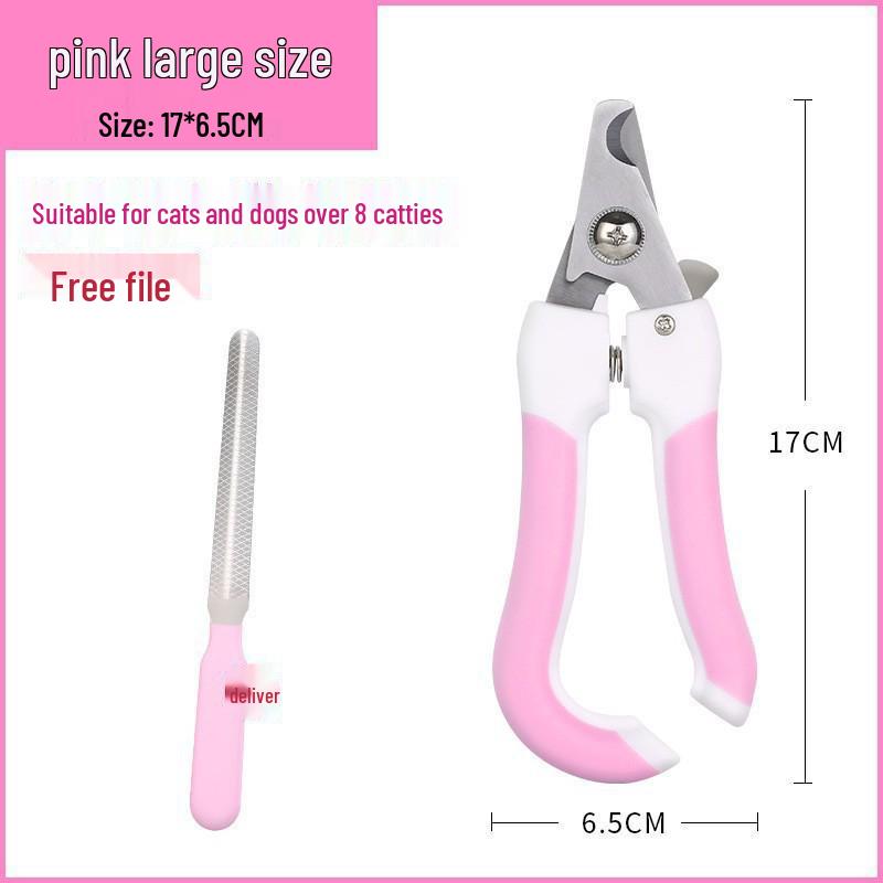 Stainless Steel Cat Nail Scissors - Round Hole, Blood-Proof, Pet-Friendly