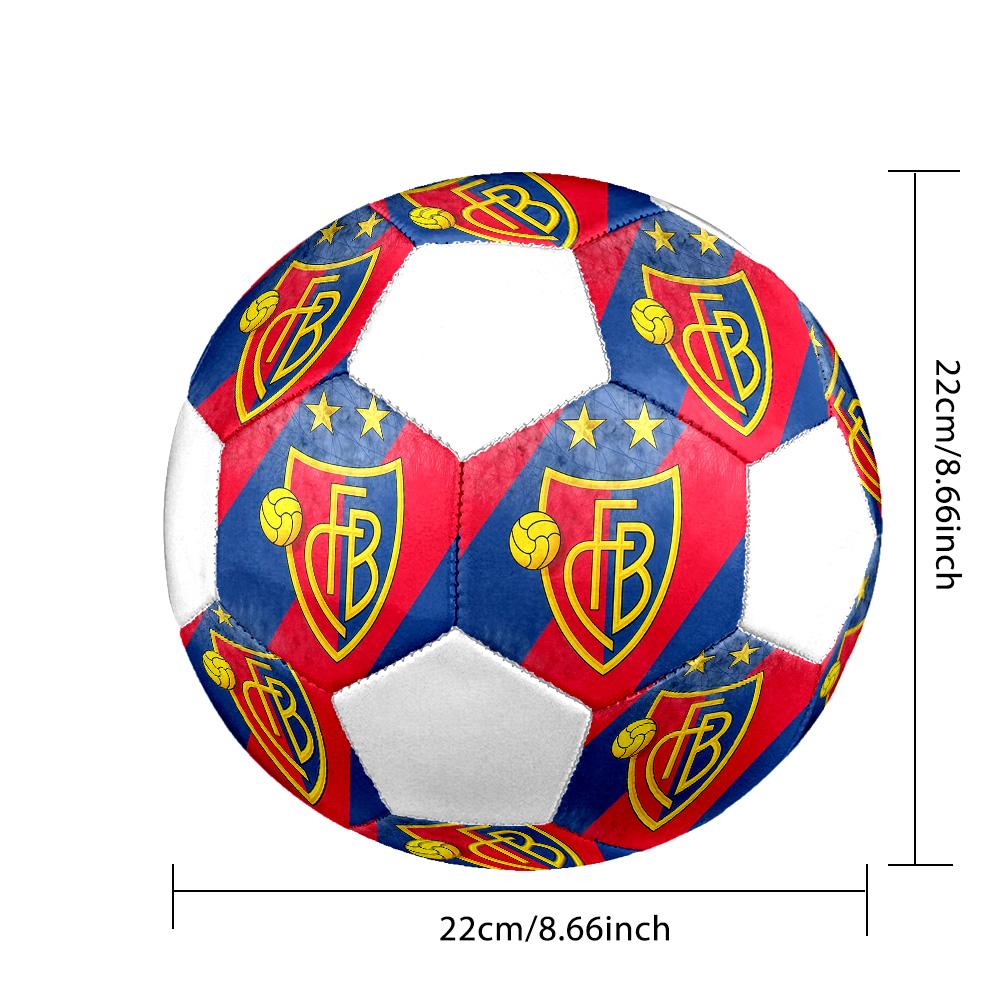 1PC FC Basel Team Size 5 Soccer Ball PrahaIndoor Soccer Ball Colorful All Ages Machine Stitched PVC Competition Ready Durable High-Bounce