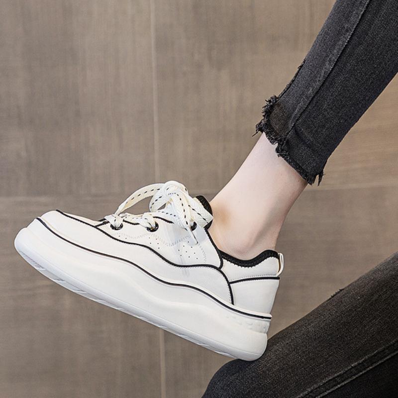 Outdoor Running Shoes for Women Comfortable Breathable 2024new Thick Bottom Sneakers Fashion Simple Autumntime Casual Shoes