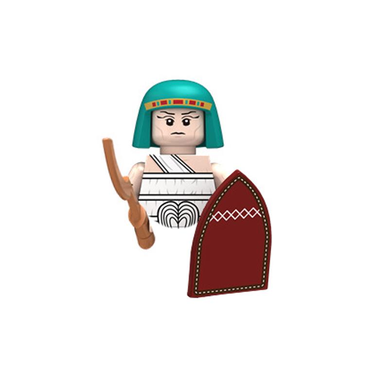 Kids Toys Ancient Egyptian Soldiers Tribal Warriors Cartoon Figures Model Building Blocks Childrens Birthday Gifts