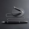 Metal Ballpoint Pen Secure Chain Attached Base Stand Desk Office Counter Signature Pens Stationery