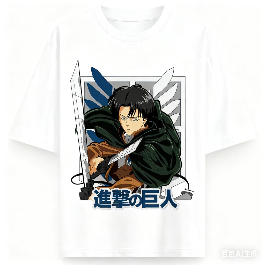 Attack on Titan Anime EREN YEAGER Printing Oversized Cotton Tshirt Men and Women Harajuku Casual Summer Absorb Sweat Tshirt