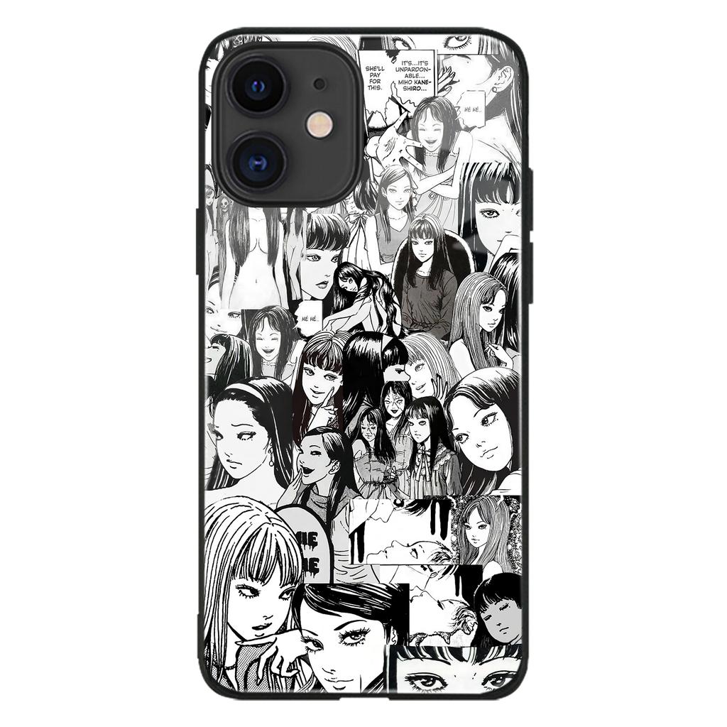 Lesklý skleněný kryt na telefon Junji Ito Tomie Kawakami Anime Manga pro iPhone SE 6s 7 8 Plus X Xr Xs 11 12 13 Mini Pro Max Samsung