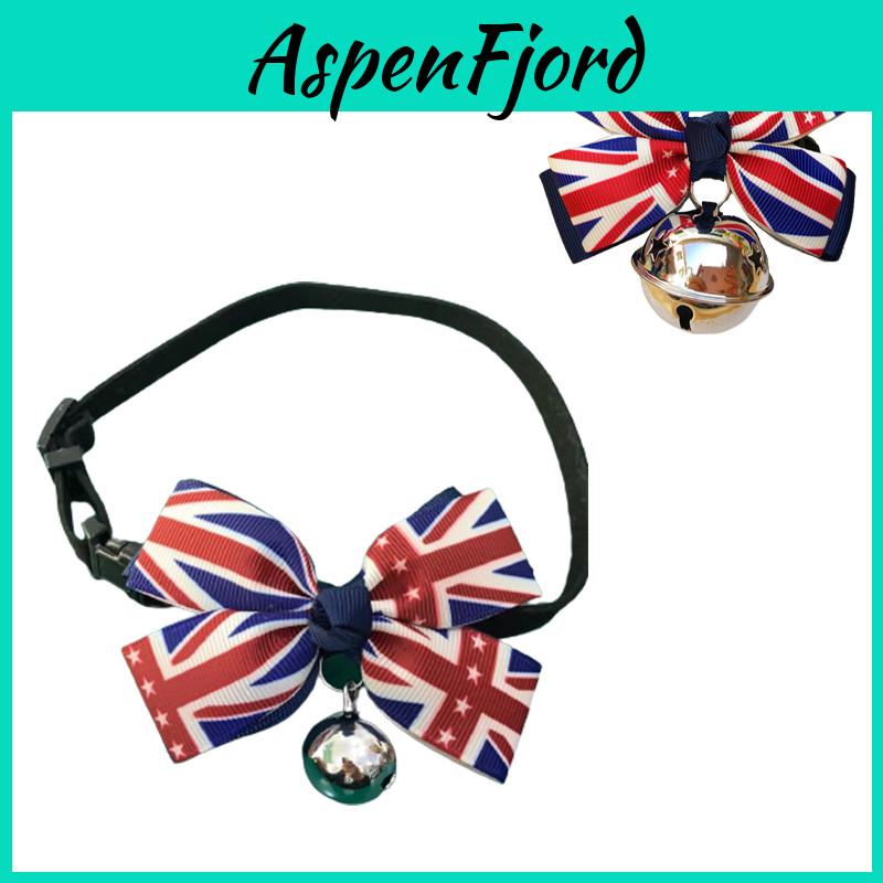 Cute Pet Bell Collar With British Flag Bow Tie Perfect Gift For Dog And Cat Lovers