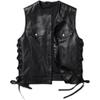 Chinese Size Men Leather Vest 100% Cowhide Motorcycle Vest Biker Leather Vests Moto Leather Waistcoat Asian Size M-6XL M435