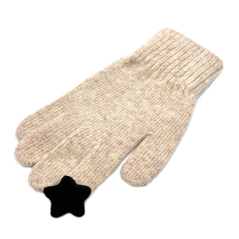 OTHER-worldly Star Wool Gloves [Oatmeal]