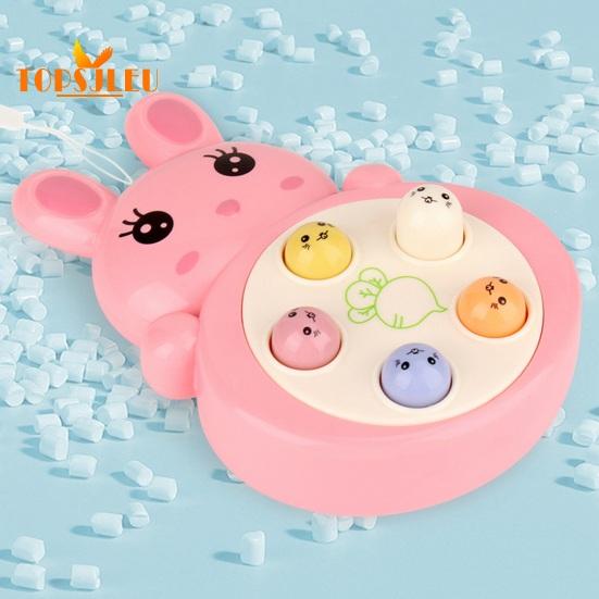 Children Brain Game Entertainment Cartoon Push to Play Pendant Hand Eye Coordination Finger Training Whacking Mole Toy with Hanging Rope Kids Toys