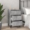 VidaXL Bedside Table Concrete Grey 40x35x70 Cm Engineered Wood 819672