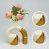 Abstract Vase Decorative Hollow Sculptural Flower Holder for Art Lovers, Living Proponents,