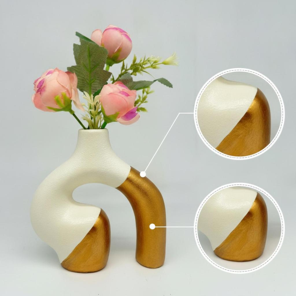 Abstract Vase Decorative Hollow Sculptural Flower Holder for Art Lovers, Living Proponents,