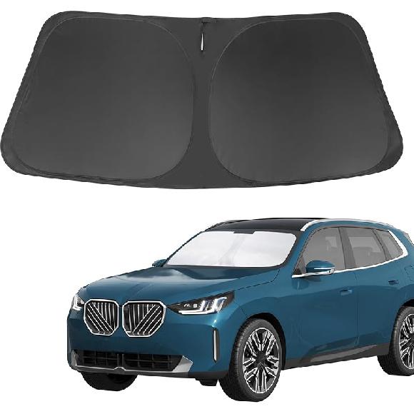 TINGLU Sun Shade For Tesla Model X Tesla X 2016-2024 2025 Accessories Windshield Sun Shade Window Shade UV Rays Protection Sun Visor Cover With