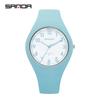 Sanda Beliebte Jugend Trendige Unisex Silikonuhr - Bonbonfarbe, Einfaches Design, Wasserdicht, Studentenfreundliche Armbanduhr