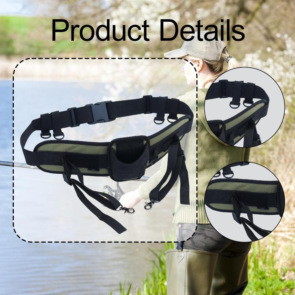 Verstellbarer Angelrutenhalter Gimbal-Gürtel Universelles Zubehör Abnehmbares Polyester Multifunktion