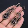 Amethyst Earrings Gemstone Jewelry, 999 Copper Wire Wrapped Earrings, Gift For Women Handmade Earrings