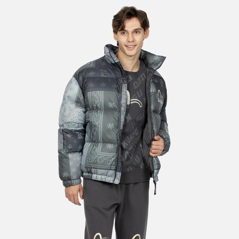 EVISU Down Jackets Men's Stand Collar Moderate Down Jacket 2EAGNM3NJ5100RXPL