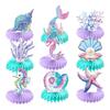 Mermaid Honeycomb Centerpieces,Mermaid Themed Birthday Party Decorations Cartoon under The