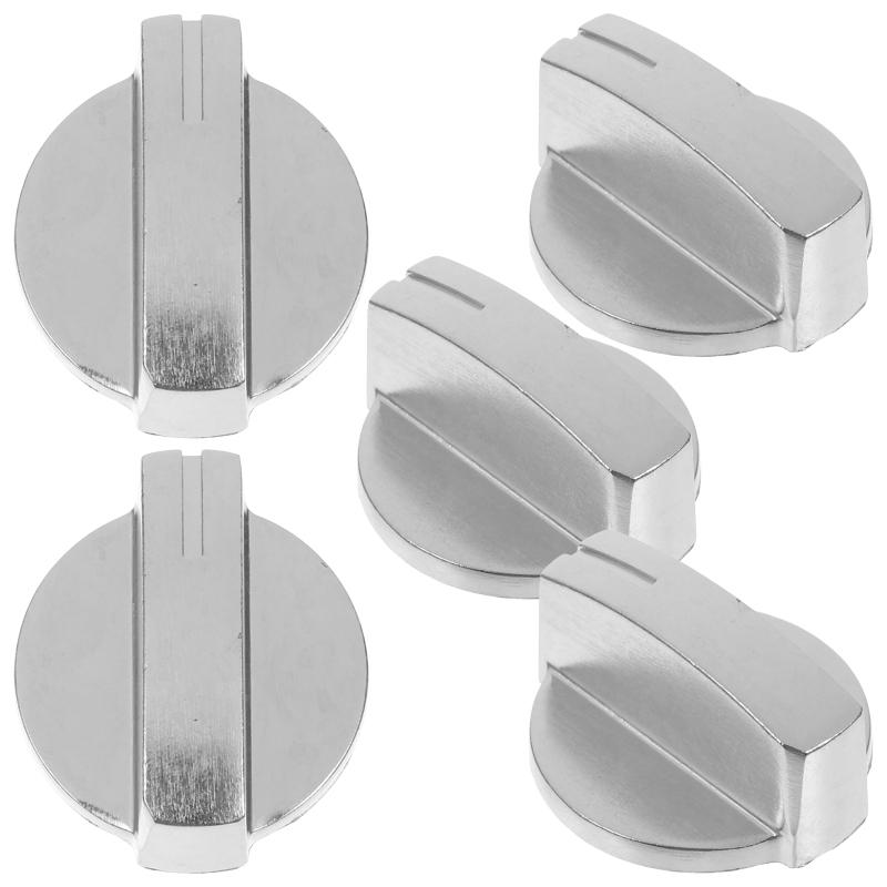 5 Pcs Cookware Metal Switch Knob Gas Stove Oven Knobs Cooker Accessory Control for