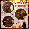 3Pcs Wooden Halloween Pumpkin Ornament 2D Flat Pumpkin Scarecrow Party Sign  Farmhouse Setting