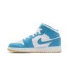 Air Jordan 1 Mid Grade School 'Aquatone' (Unisex) Scarpe da Basket per Bambini Aquatone / Bianco / Oro Celeste DQ8423 400