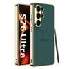 Samsung S26ultra Elk Mobile Phone Case Electroplated Plain Leather Mobile Phone Case, High-end Men's and Women's Protective Case.