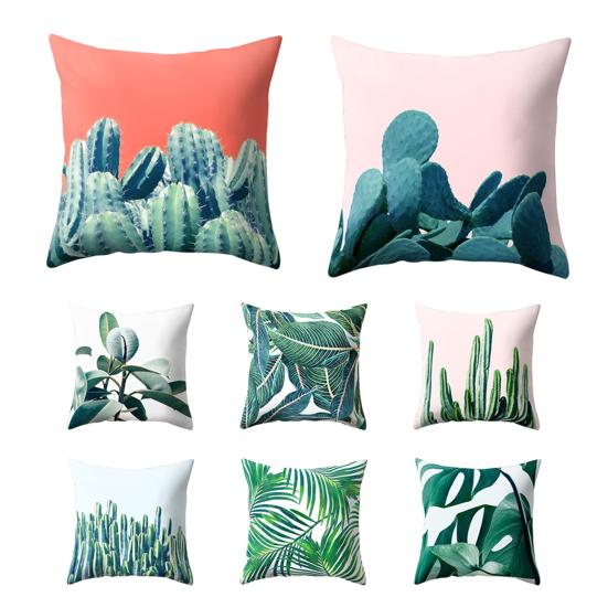 

Наволочка Opuntia Cactus Green Leaves с принтом 45x45см, чехол для дивана 9#