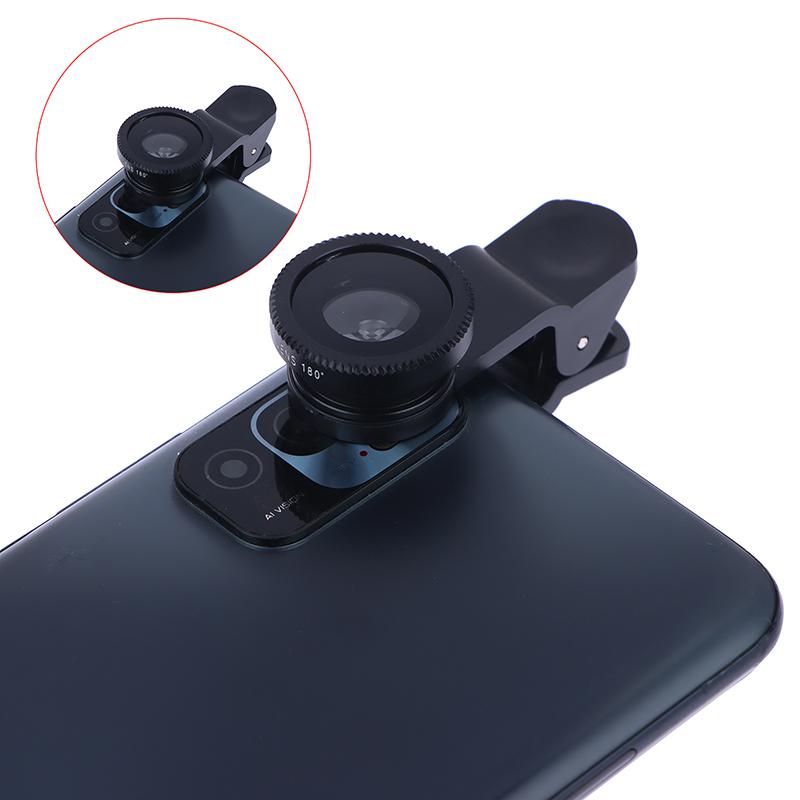 

0.65X Wide Angle Zoom 180 Degree Fish Eye Macro Lenses Camera Kits With Clip Lens On The Phone 3In1 Fisheye Phone Lens