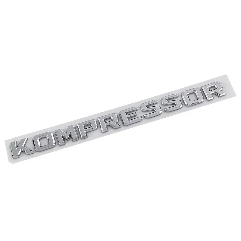 3D ABS Kompressor Logo Car Rear Trunk Emblem Badge Sticker For Mercedes Benz C E SLK C230 C180 C200 Car Styling Accessories RZ1