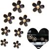 Car Accessories for Women, Flower Air Vent Clips Air Freshner Air Conditioner Outlet Decoration Car Interior Decor Charm (Black, 8)