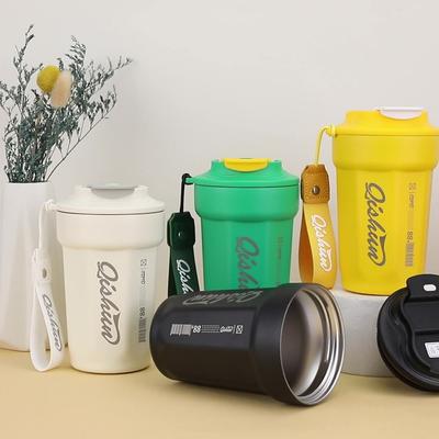High Value Coffee Cup 316 Stainless Steel Thermal Insulation Cup Portable Outdoor Accompanying Rope Car Cup