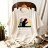 Thats What I Do Pet Cats Read Books and I Know Things TShirt Retro Sunset Reading Cat Silhouette Graphic Tee Bookworm Tops