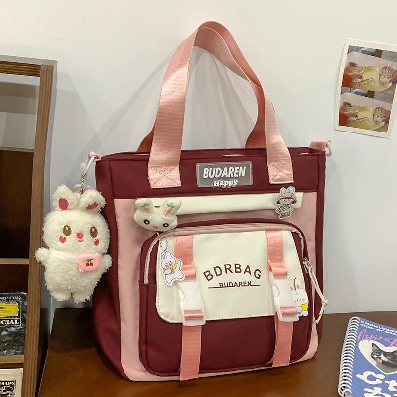 Schoolbag Children Elementary School Girls Junior High School Students Large Capacity Color Blocking Large Capacity Backpack