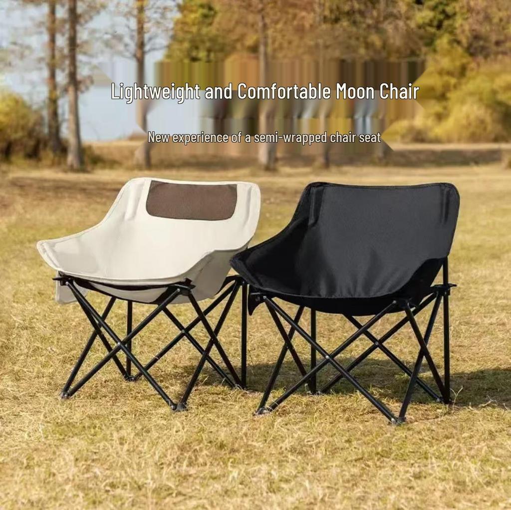 Portable Low Back Moon Chair for Camping and Outdoor Picnics