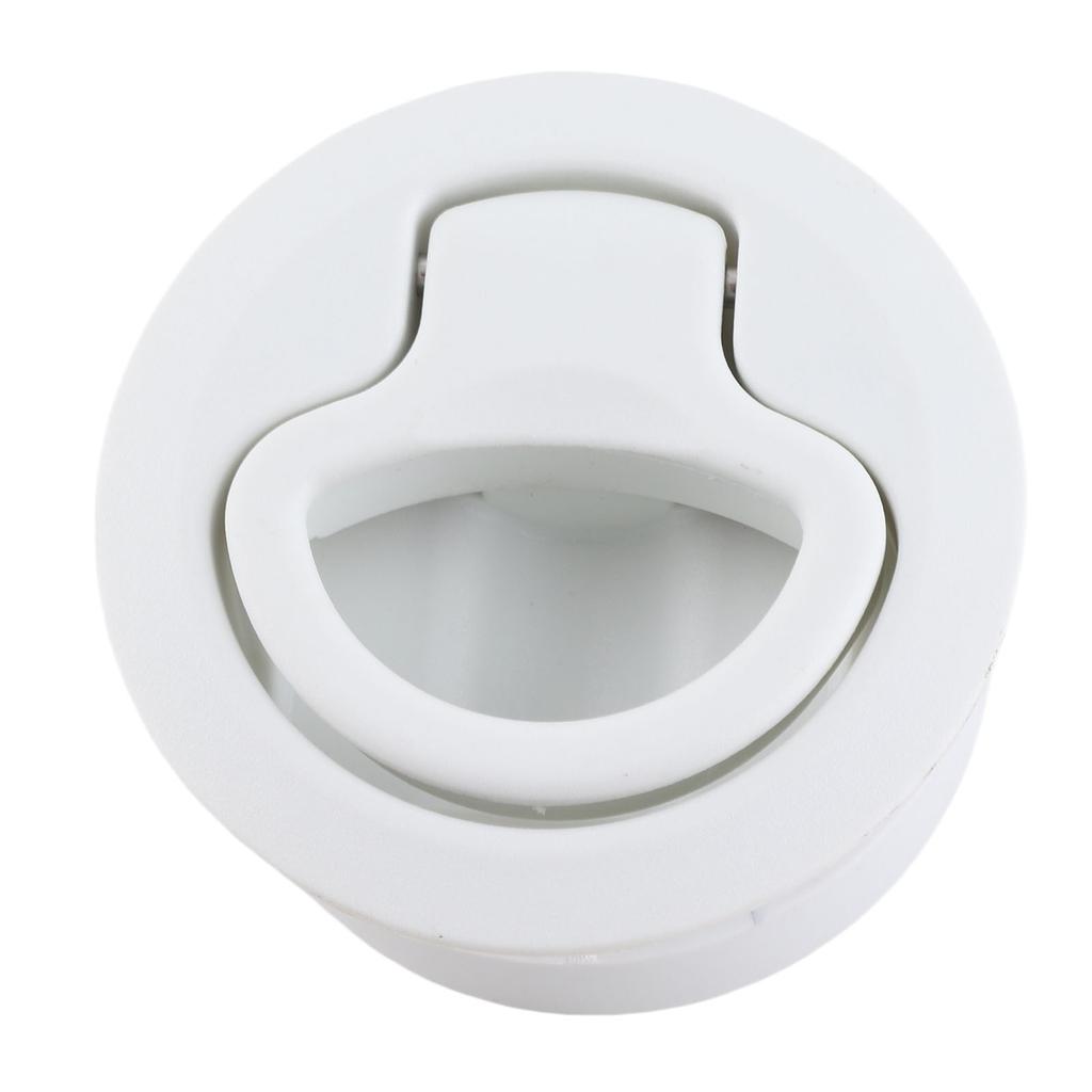 Plastic Flush Pull Hatch Latch Slam Latch for RV Marine Boat RV White