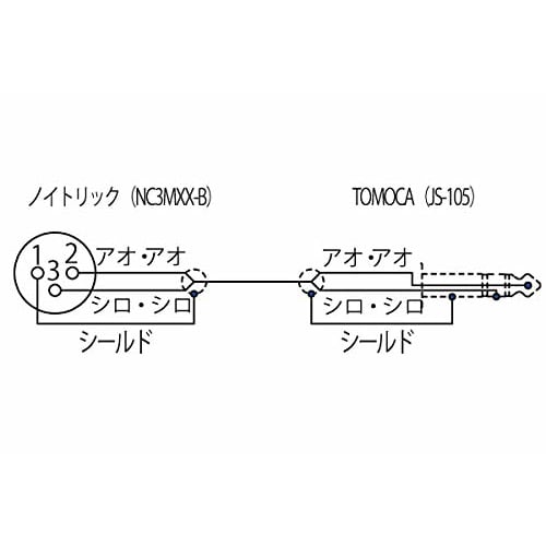 CANARE TRS Microphone/Line Cord, XLR Male To TRS, 2m, SPC02-B2(XX)