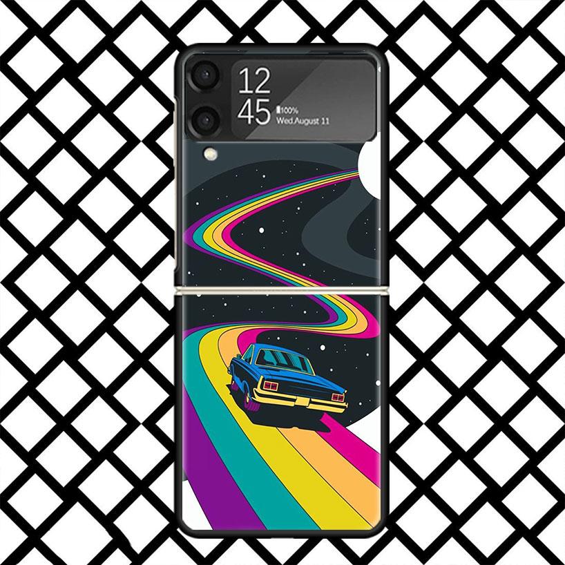LGBT Rainbow Gay Lesbian Phone Case For Samsung Z Flip 7 6 5 4 3 Galaxy ZFLIP7 ZFlip6 5G Flip5 Flip4 Flip3 5g Black Hard Cover