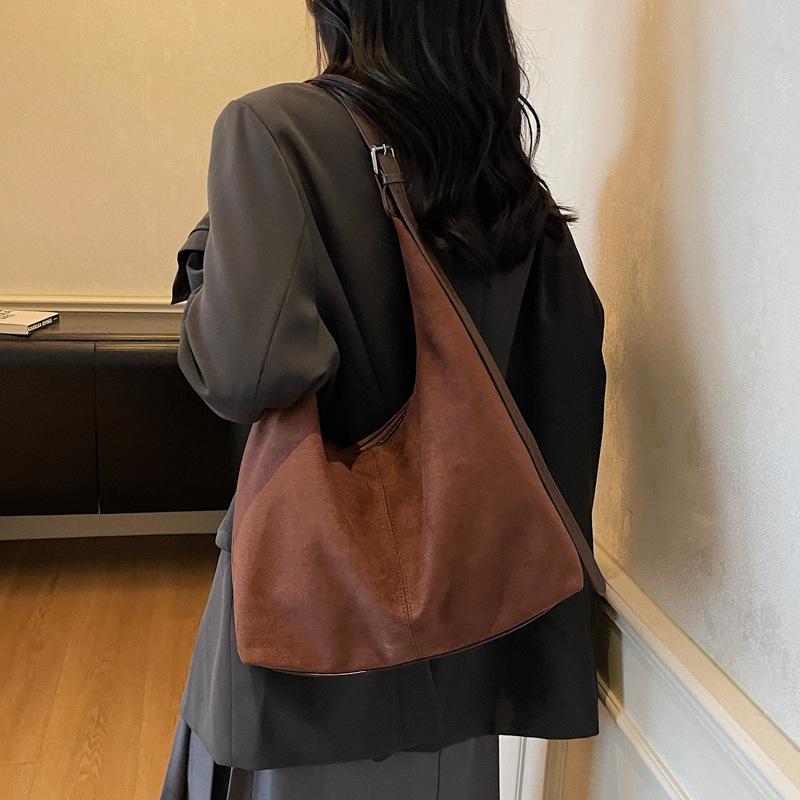 

Корейская ретро сумка кроссбоди из мягкой кожи с широким ремнем - Женская модная трендовая сумка через плечо кофейный